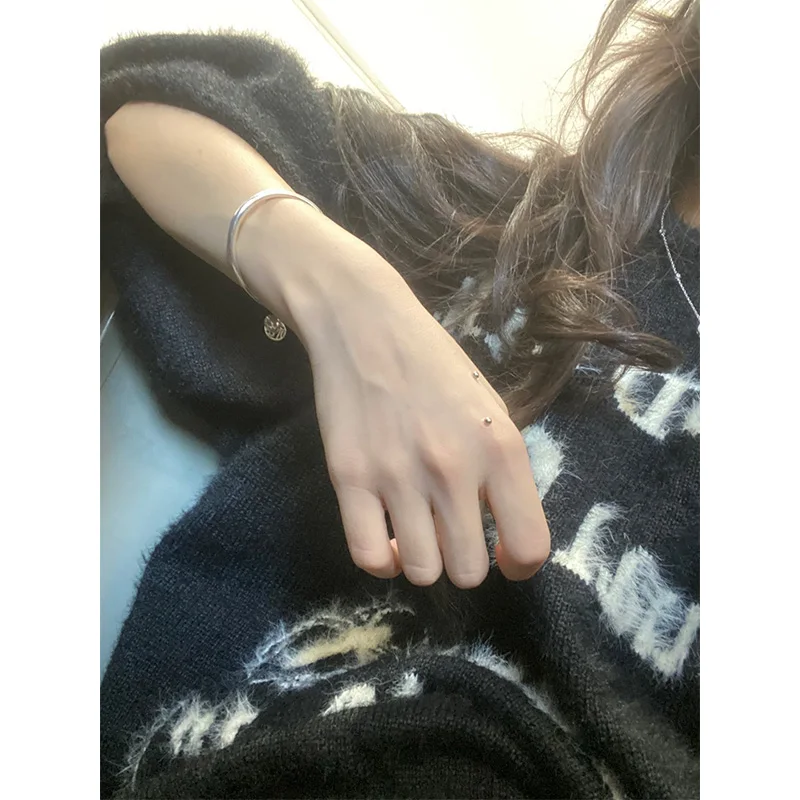 American Retro Soft Faux Fur Knitted Sweater Women's Oversize Loose Couples Lazy Coat Long Sve round Ne Winter Outerwear