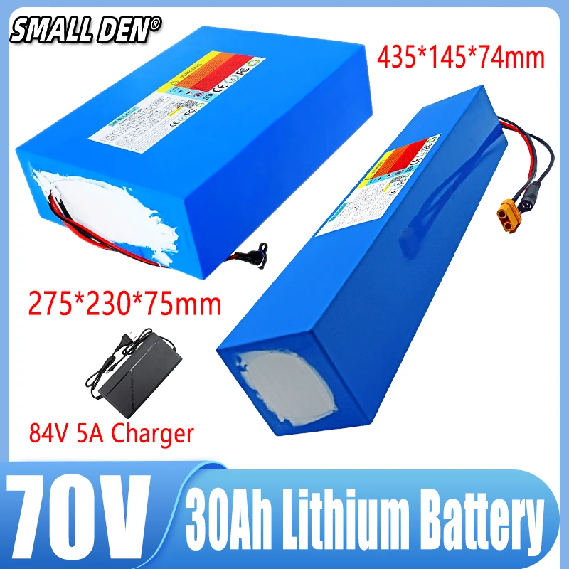 72v 30aH 21700 20S6P lithium battery pack A-level battery with long battery life 50A BMS 3000W high-power battery+84V 5A charger