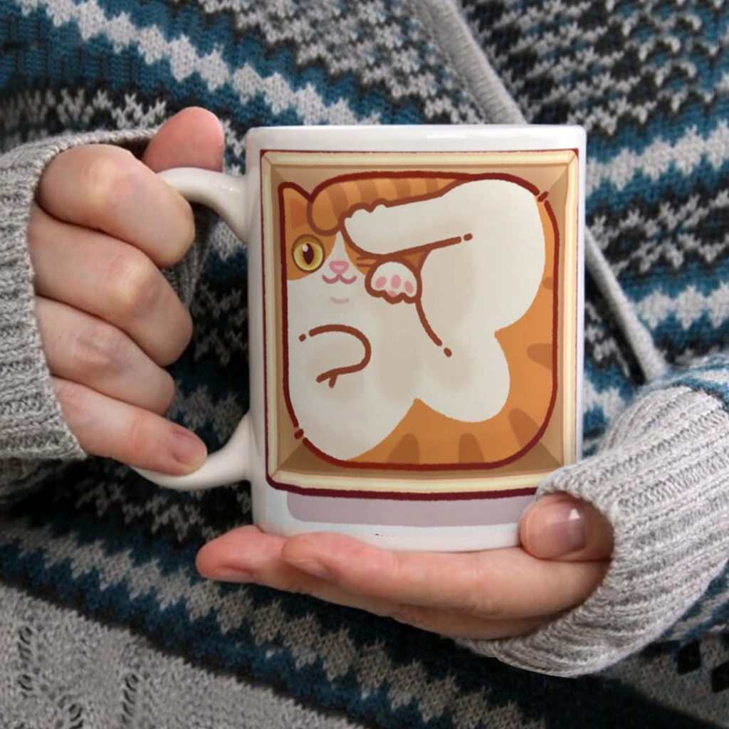 

Cat in the BoxCoffee Mug Tea Cup 11oz Coffee Cup Funny Birthday Ceramic Mug Personalized Cup