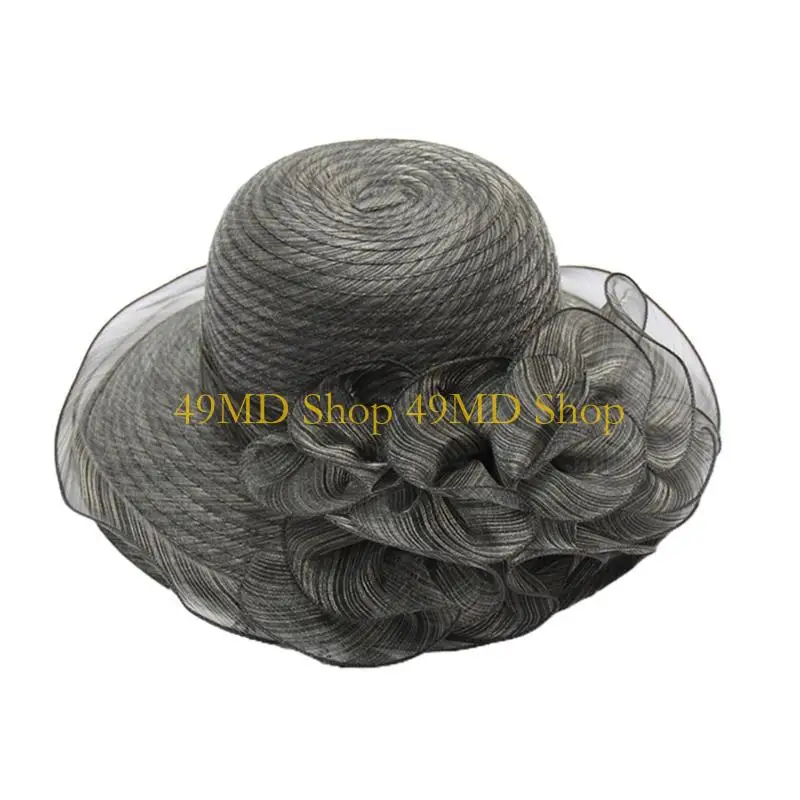 49MD Derby Hat for Women Organza Tea Party Hat Women Fascinator Hat Church Hat Church Fascinator Wedding Bowlers Hat SunHat