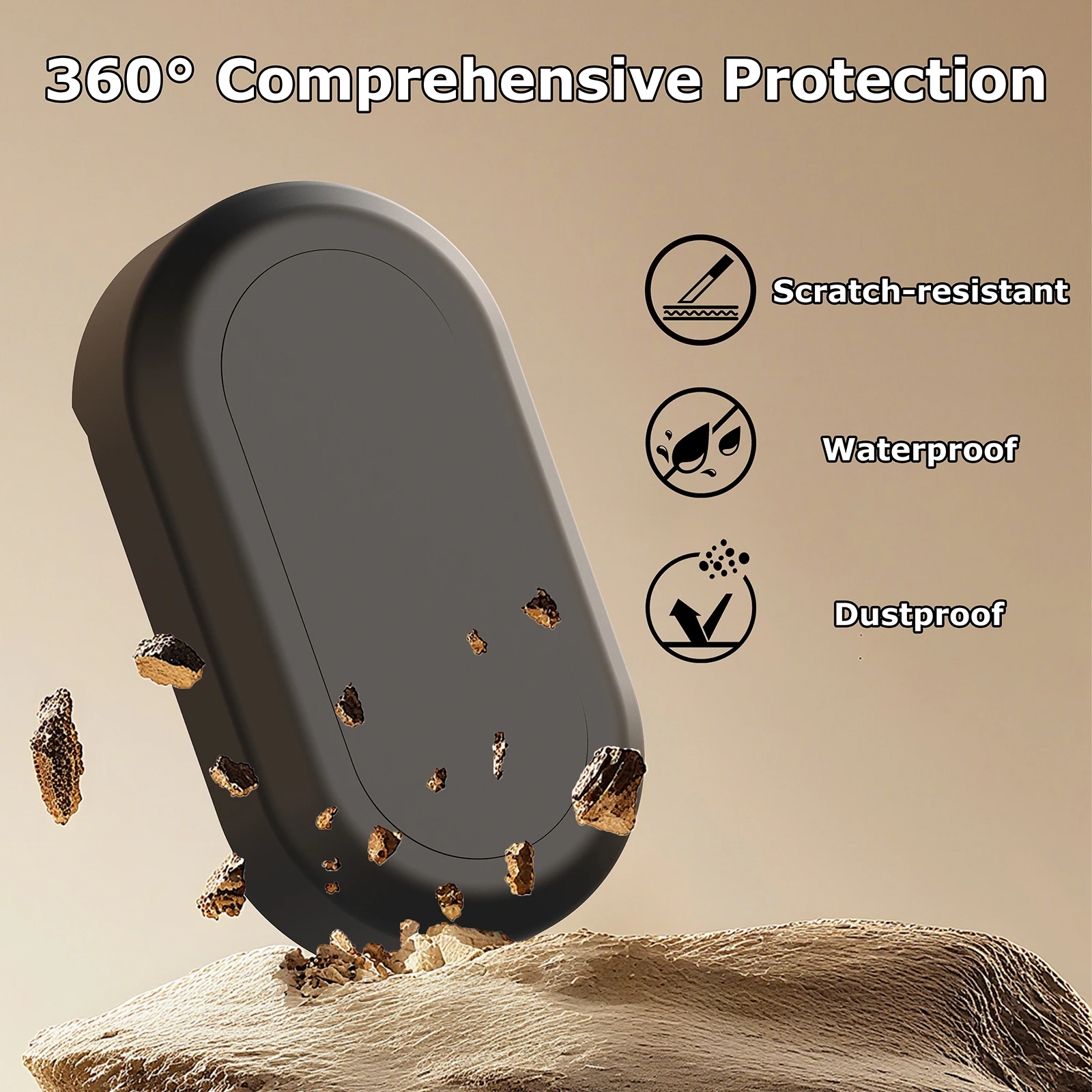 

Magnetic Protective Case W/ 3M Adhesive Silicone Waterproof Cover Protective Cover for Samsung Galaxy SmartTag2 Anti-loss Device