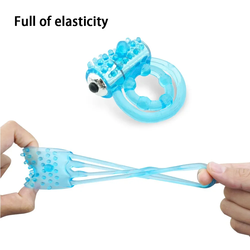 Lasting Vibrators Rings Double CockRing Delay Premature Ejaculation Penis Ball Loop 2 Locked Sex Toys Product for Men