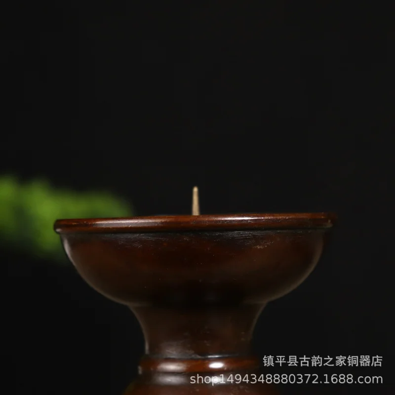 Thickened Five Offerings Ornament Home Xuande Burner Vase Candle Copper Incense Tube Wax Holder Inc