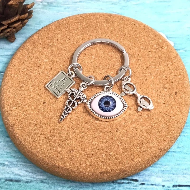 Optometrist Keychains Bag Charm Eye Doctor Charms keyrings