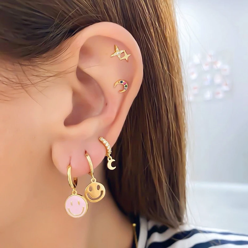 Luxuriöse Geometrische 925 Sterling Silber Ohrstecker Rosa Serie Zirkon Anhänger Creolen Süße Modische Hochzeitsschmuck Geschenke – Detail 21