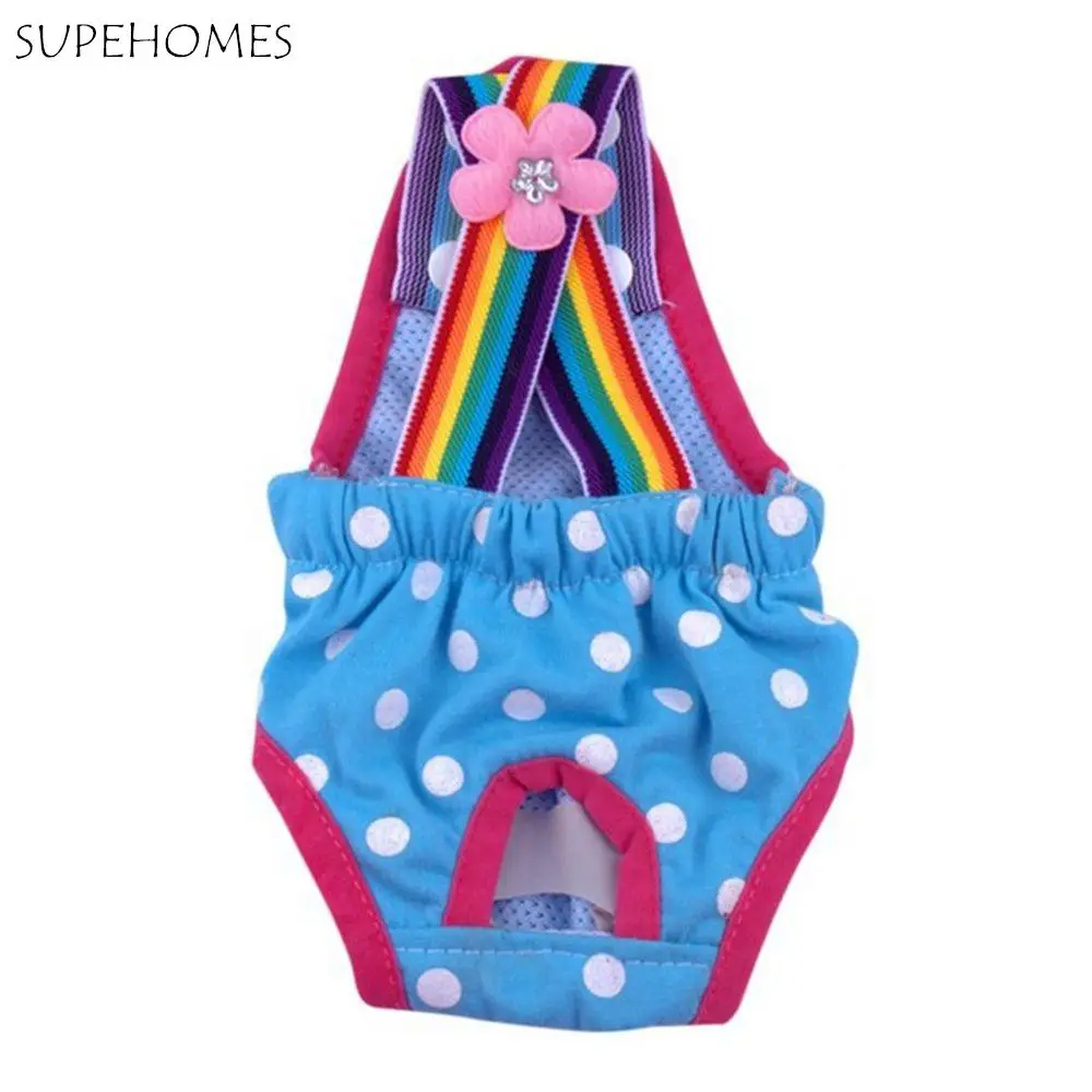 Ropa interior con estampado de puntos bonitos, pantalón físico para mascotas, bragas para perros y mascotas, pantalones cortos para perros, pantalones fisiológicos sanitarios, pañales