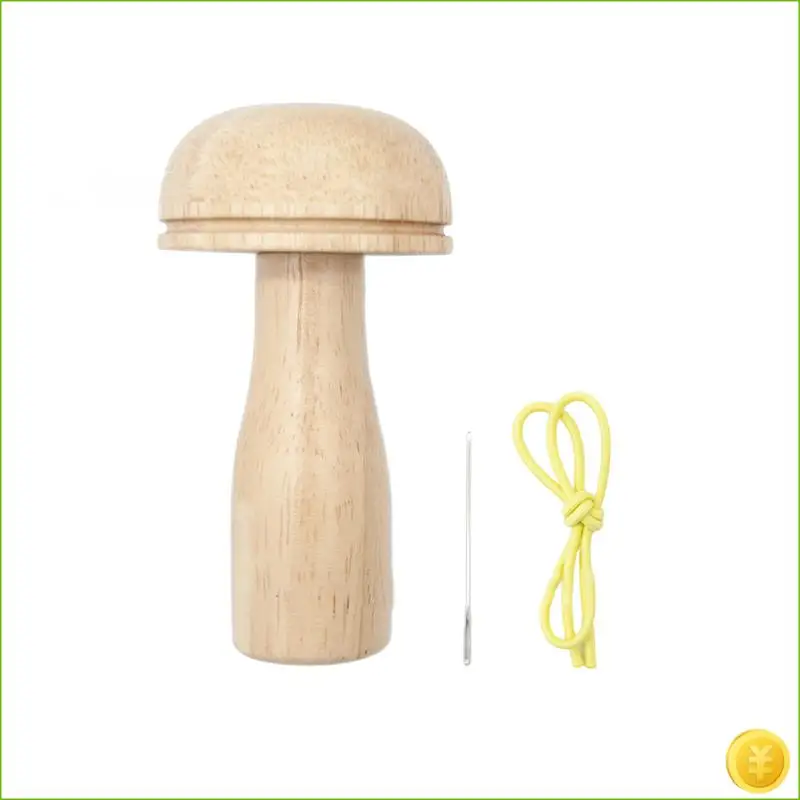 طقم مستلزمات جريئة مكون من قطعتين، بيضة جريئة للجوارب، مستلزمات رمي الفطر الخشبية مع خياطة إبر العين #4