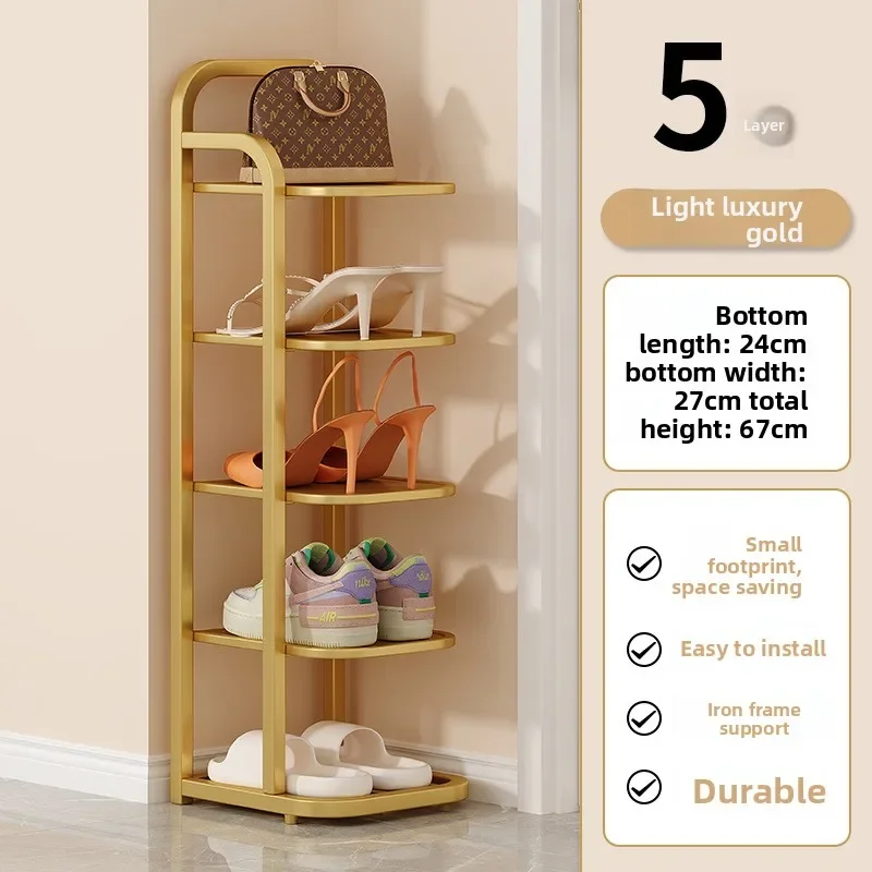 

The Narrow Style At The Door Of The Shoe Rack Is Easy To Put On The Shoe Rack To Store The Wrought Iron Shoe Cabinet.