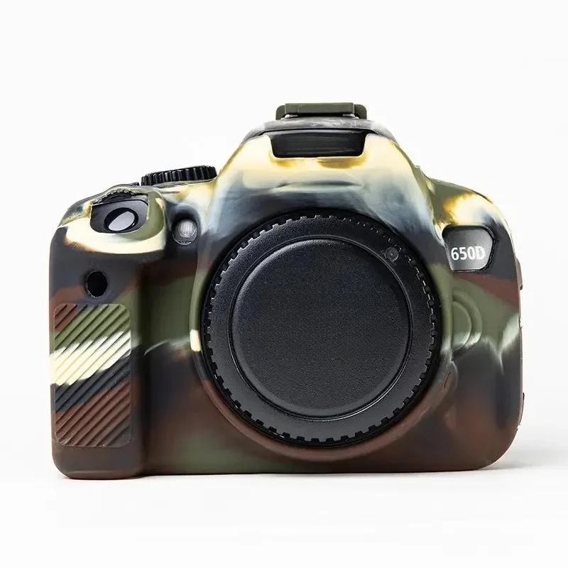 Silikonowe etui ochronne na obudowę aparatu, pokrowiec ochronny, torba na aparat DSLR do modeli Canon EOS 600D, 650D, 700D, Kiss X5i, X6i, X7i, Rebel T3i, T4i, T5i. — zdjęcie produktu 4