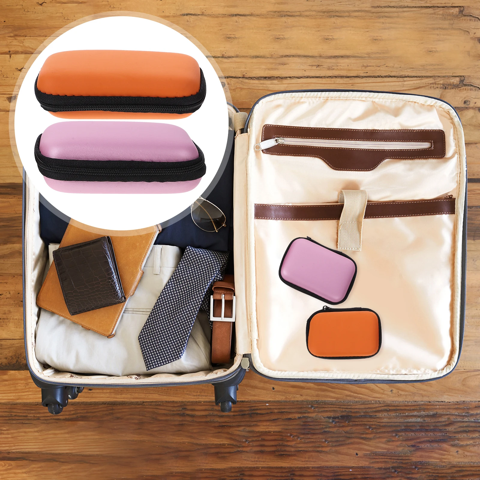 

2 Pcs Carrying Case Hard Drive Storage Shockproof Electronics Small Usb Travel Portable