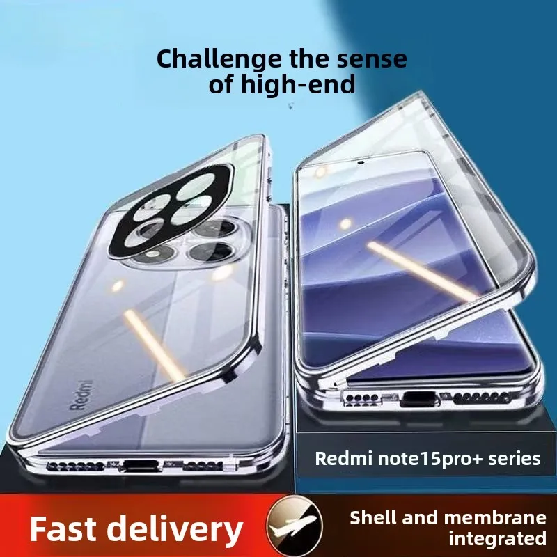 Etui na Redmi Note 15 Pro Plus POCO M8 Pro Luxury Glass 360 °   Etui na telefon Redmi Note15 5G HD Shockproof Bumper Funda — zdjęcie produktu 2