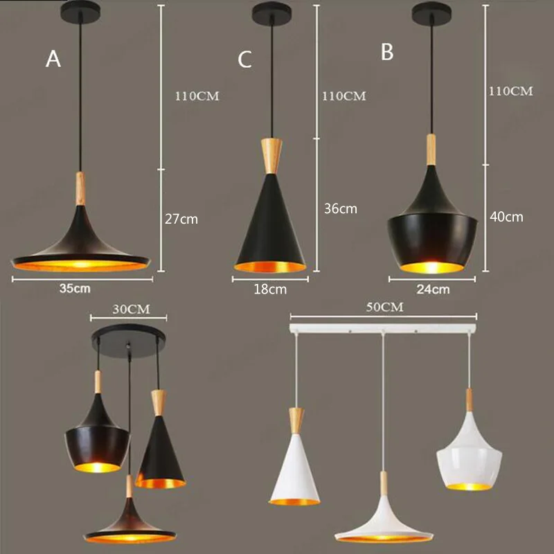 Nordic Pendant Lights For Home Lighting Modern Dining Musical Instrument ABC Hanging lamp Wooden Aluminum Lampshade