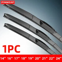 Limpiaparabrisas de tres secciones para automóviles, limpiaparabrisas Universal sin hueso en forma de J/U, silencioso, 14 ""16"" 17 ""18"" 19 ""20"" 21 ""22""