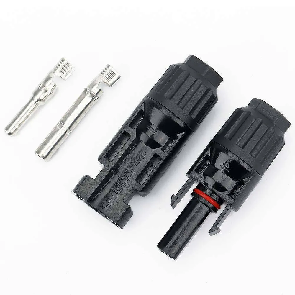 MC4 Solar Crimping Pliers Tools Kit for 2.5-6mm²/AWG26-10 Solar Panel PV Cable with 10 Set Male&Female Connectors Termianls Sets