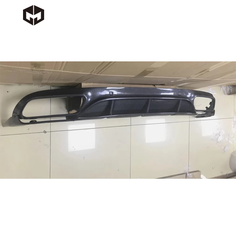 Carbon Fiber Rear Diffuser Spoiler Lip ED style body kit for  Benz C-Class W205 C63 AMG Coupe 2-doors 16-IN