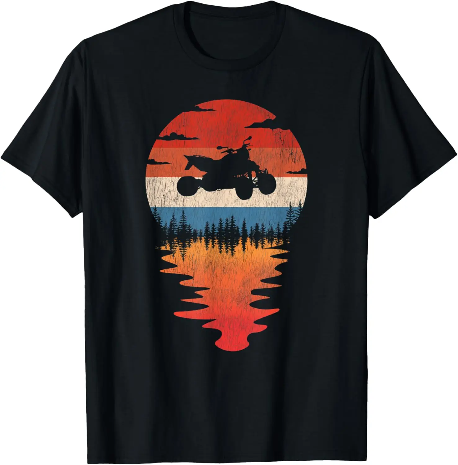 

Cool Atv Motorcycle Retro Vintage Sunset Style T-Shirt Motorcycle