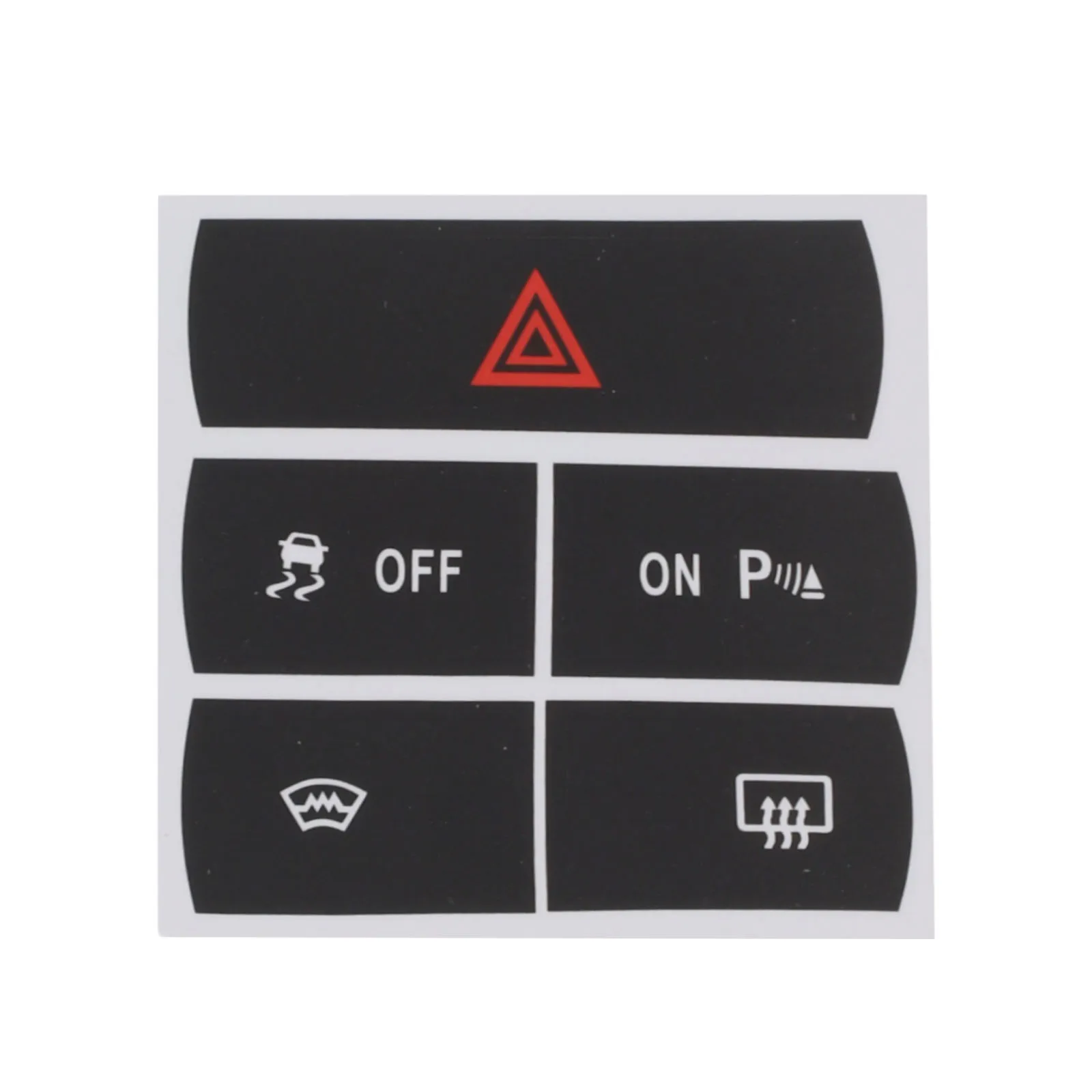 

Brand New Repair Stickers Push Button Decals Interior Reduced Light Penetration Vinyl Black Button Restoration