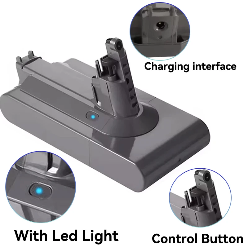 25.2V 6.0Ah Li-ion Battery For Dyson SV14 SV15 Vacuum Cleaners Fluffy SV15 V11 Absolute Extra V11 Absolute V11 Animal 970145-02