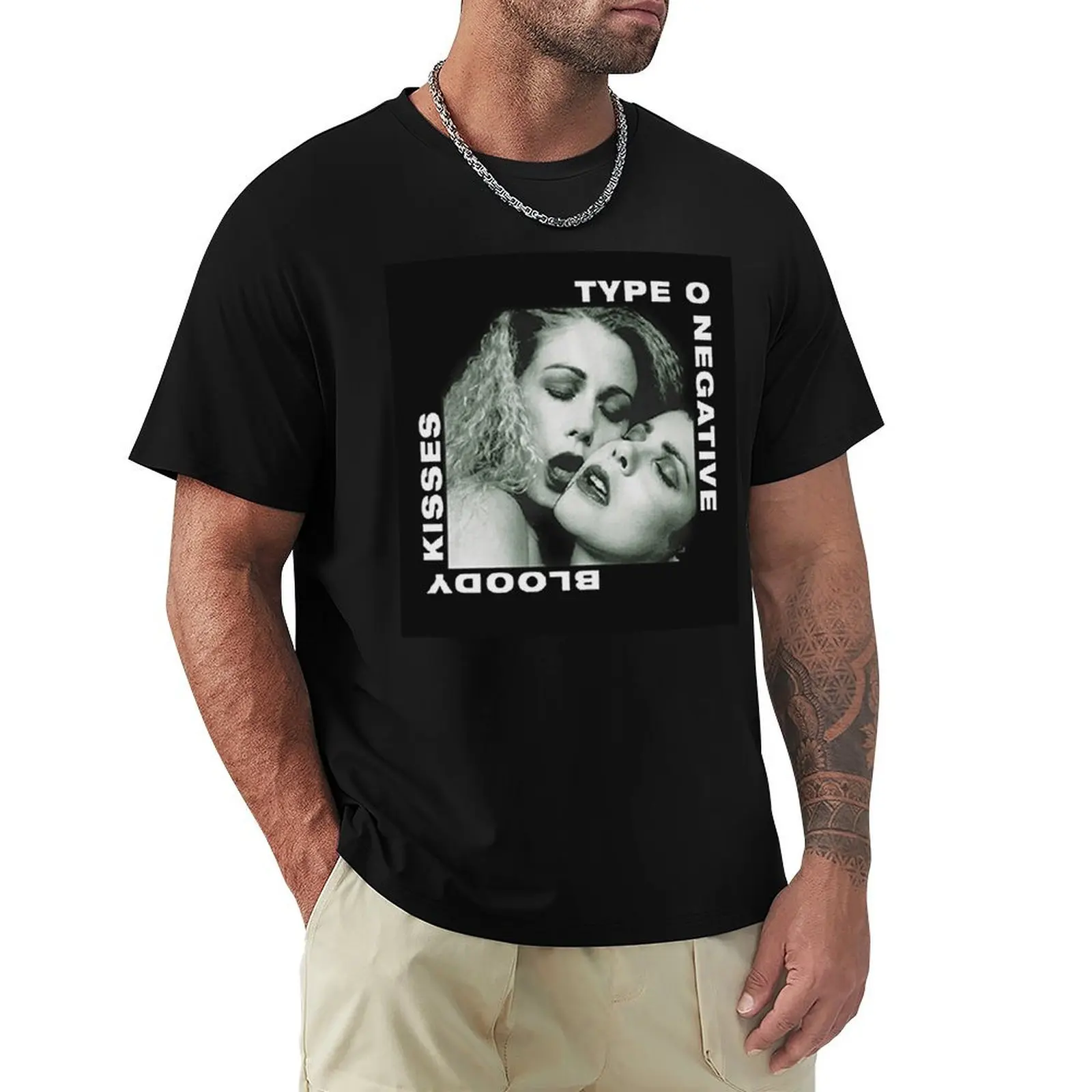 Type O Negative T-Shirt Simple Solid Color Crew Neck Tee