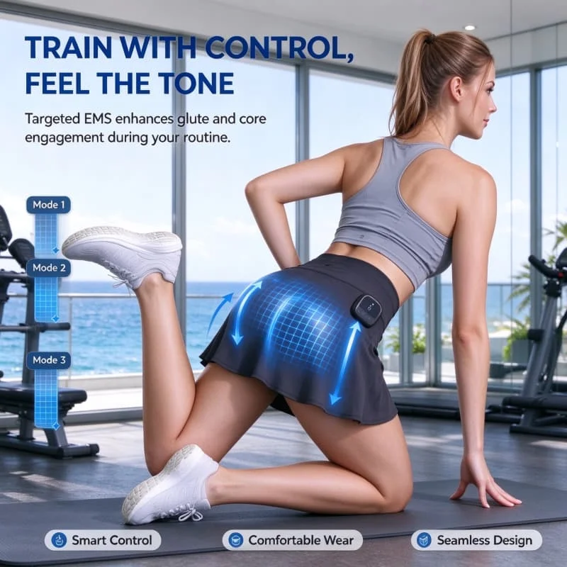 EMS Skirt Toning Electric Muscle Stimulator Rechargeable Patented Workout Fitness Body Shaper For Women Home Gym Hip Shaping
