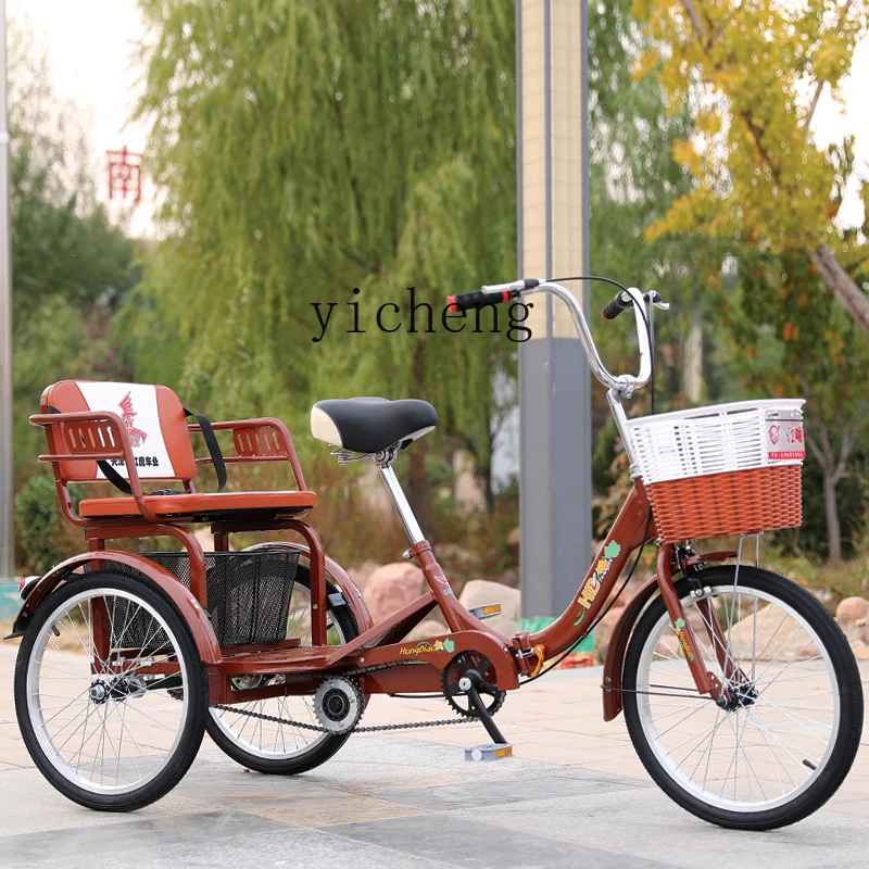 Zc Double Tricycle Adult Elderly Bicycle Rickshaw Elderly Scooter Fitness Bicycle