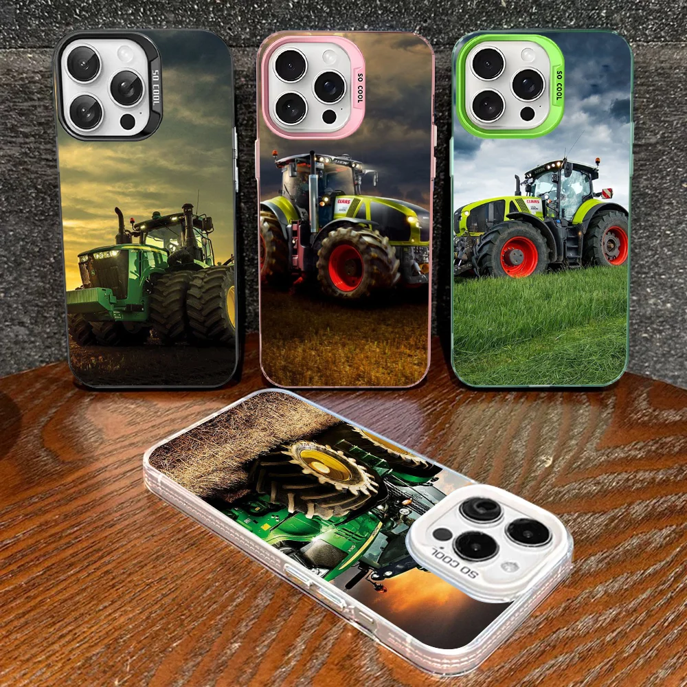 

Tractors Car Phone Case For IPhone 16 15 14 13 12 11 Pro Max X XR XSMAX 8 7 Plus Matte Shockproof Back Cover