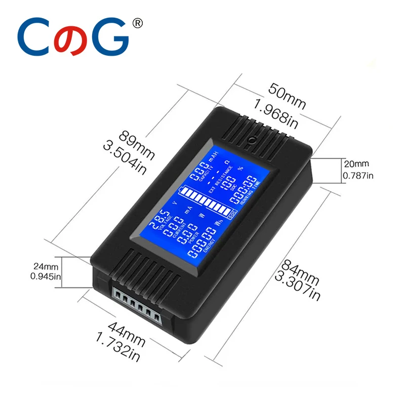 Imagem -04 - Digital Lcd Tensão Atual Medidor Detector de Energia de Energia Amper Shunt Voltímetro Amperímetro dc 10a 50a 100a 200v em 10a em 1