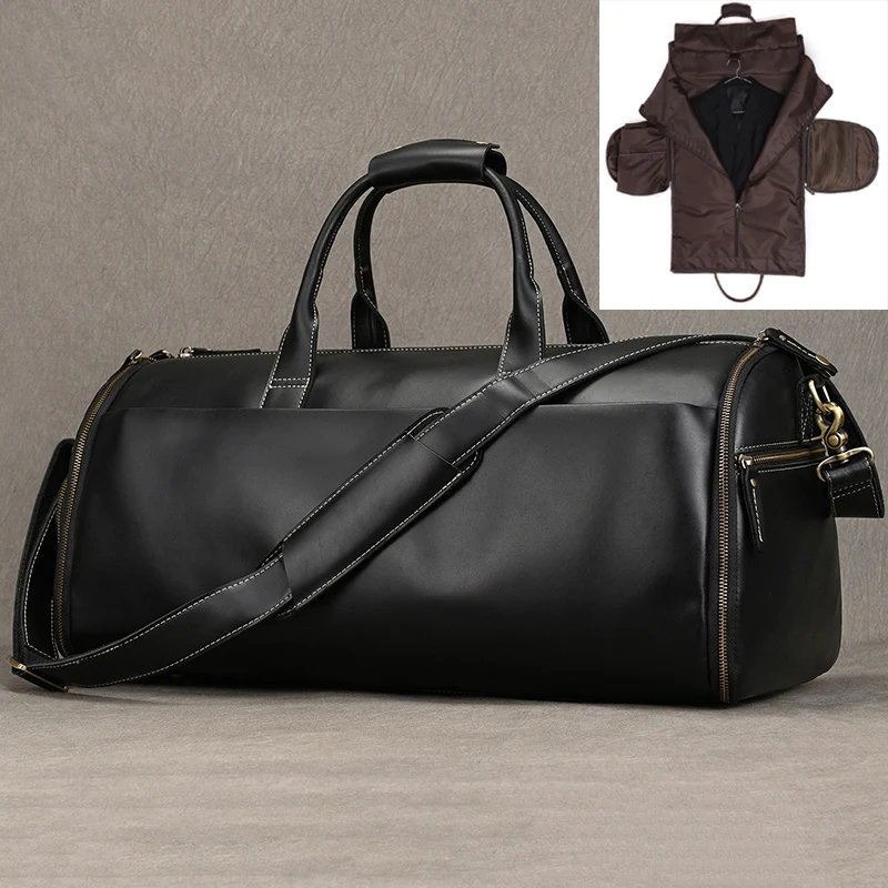 Luufan Crazy Horse Leather Foldable Suit Bag 7