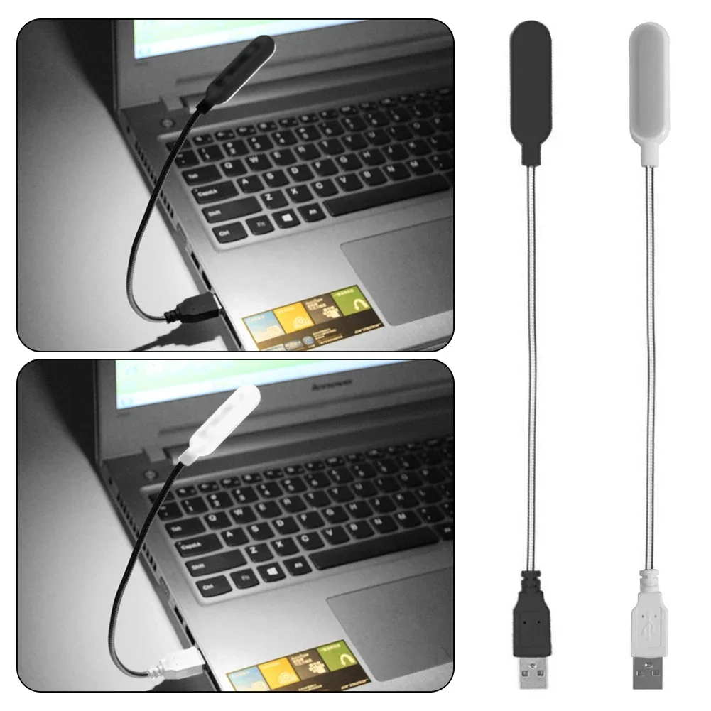 USB LED Night Light Mini Book Lights USB Powered 4 LED Flexible Book Reading Lights For Laptop PC Computer Notebook