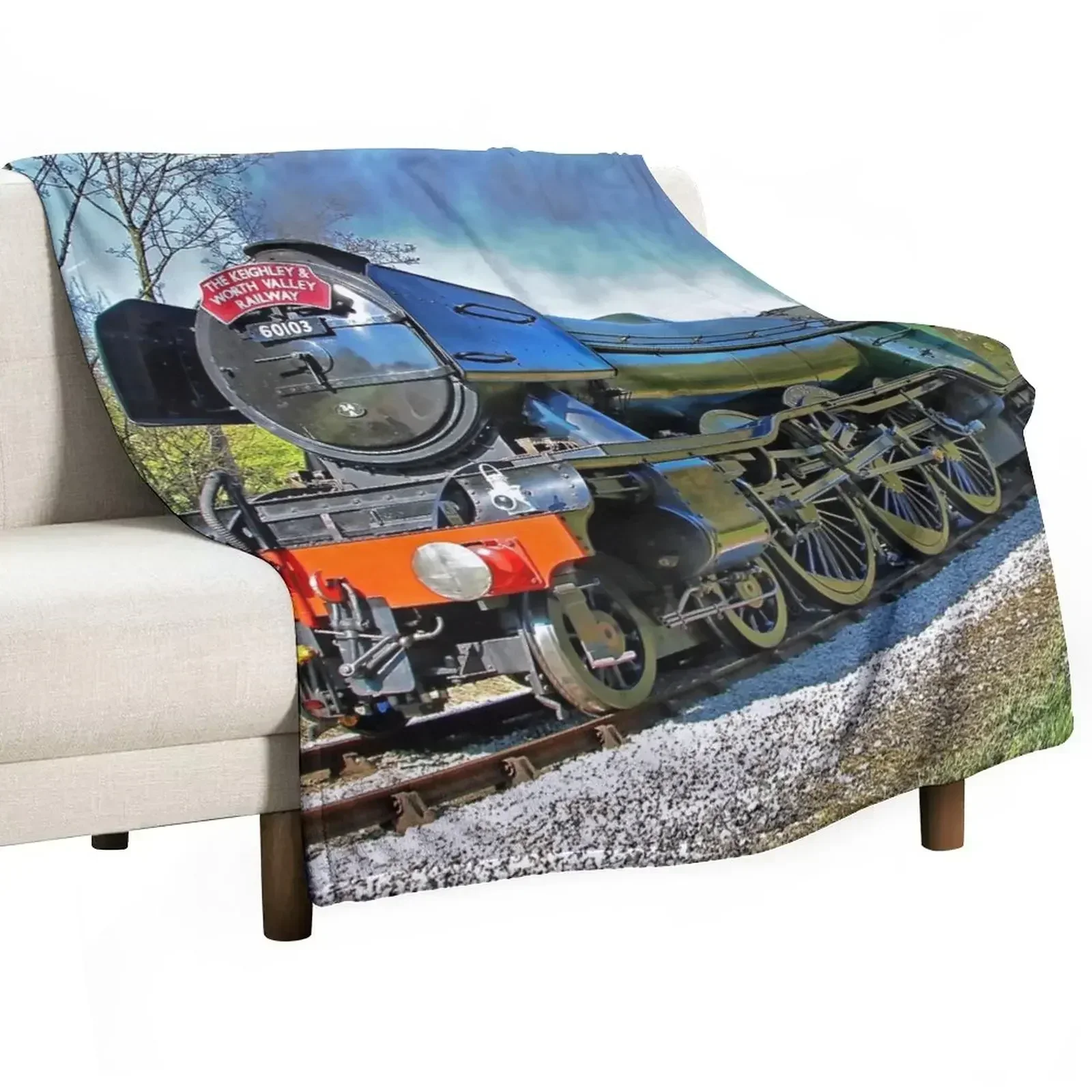 

The Flying Scotsman on theKWVR - 1 Throw Blanket Personalized Gift Vintage Soft Plaid Blankets