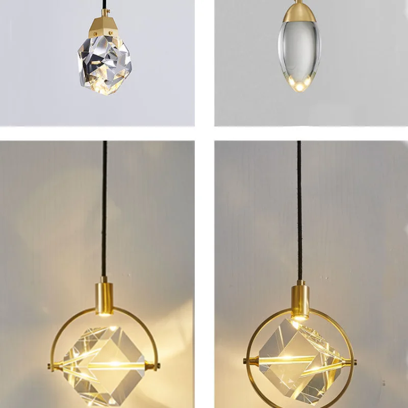 Modern LED Pendant Lights Crystal Hanging Lamps Living Room Bedroom Light Fixture Kitchen Dining Room Lighting Home Decor Lights