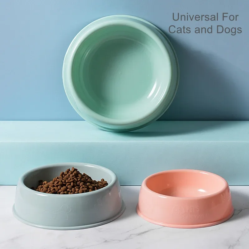 

Multifunctional Candy Colored Plastic Dog Bowl Cat Bowl Feeding Water Puppy Feeder Pet Feeding Supplies Cute and Easy To Carry