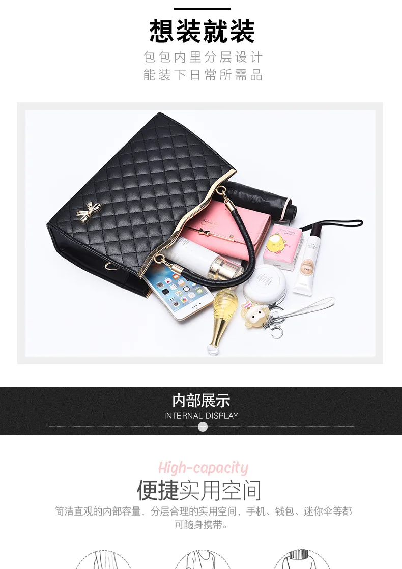 Einfarbig Mode Frauen Handtaschen Weiche Leder Tote Tasche Casual Große Umhängetaschen für Frauen Neue Schulter Messenger Taschen – Detail 10