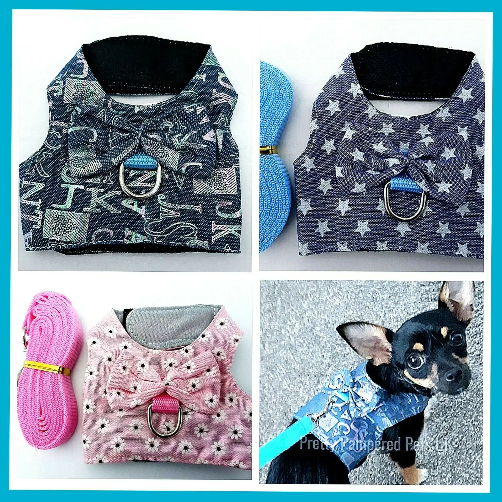 Dog Teacup Chihuahua Harness Lead Mesh Vest XXXS XXS XS for Tiny Kitty Cat Yorkie Soft Vest Leash Set Rabbit Cat Puppy Coat