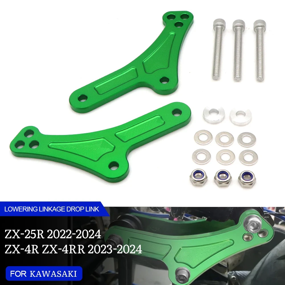 

For Kawasaki Ninja ZX 25R ZX-25R ZX-4R ZX-4RR ZX25R ZX4R ZX4RR 2023 2024 Motorcycle Adjustable Lowering Linkage Drop Link Kit