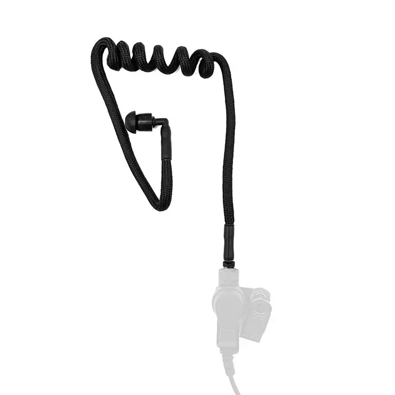 B31B 5 PCS Acoustic Coil Tube, Braided Nylon Air Duct for Walkie Talkie Earpiece, Universal Replacement, Black