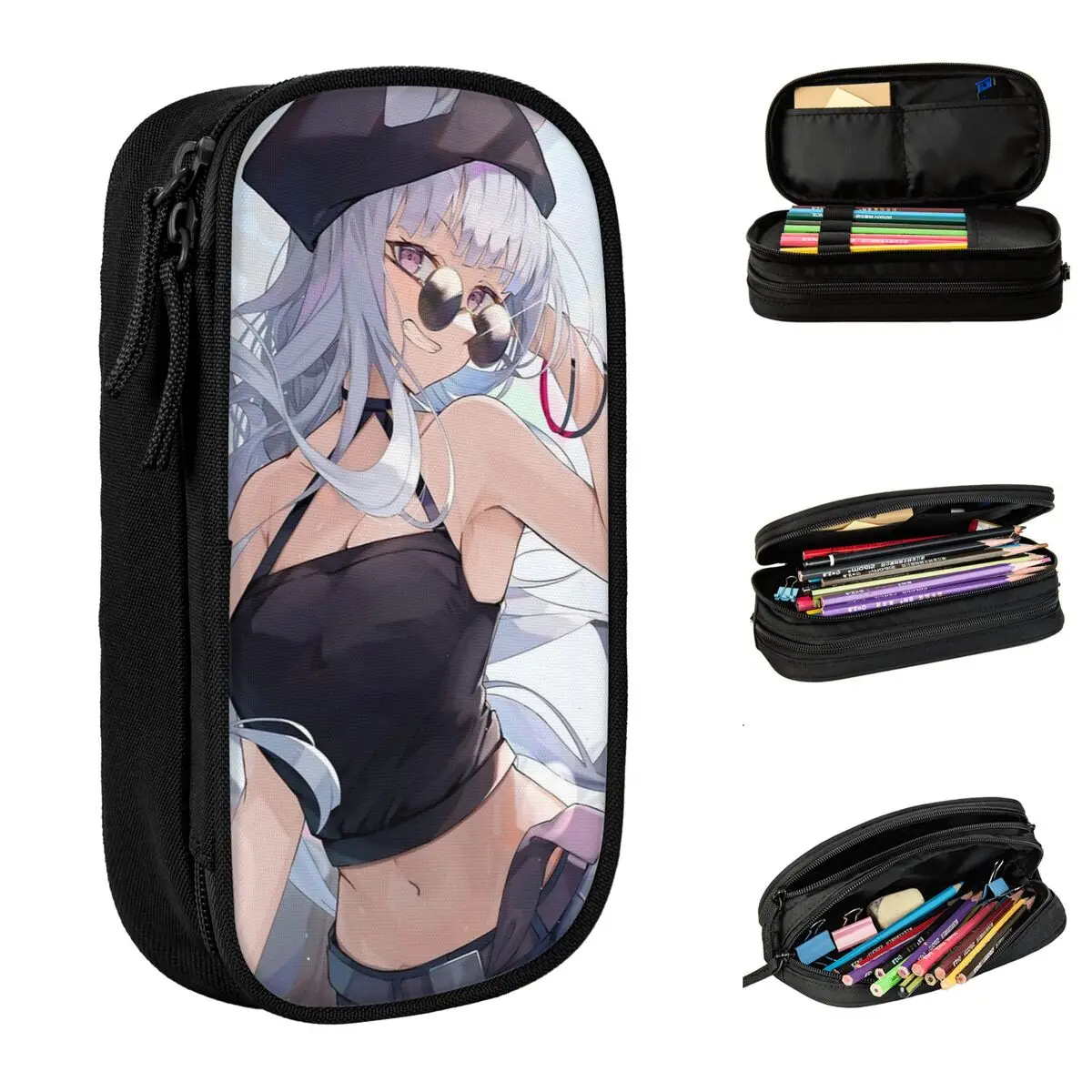 

Золотой корабль A Day Off Uma Musume, пенал с держателем для ручек, сумка для студентов, большая сумка для хранения школьных принадлежностей, пенал на молнии