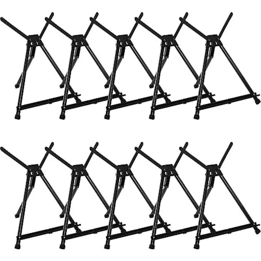 

Набор из 10 складных алюминиевых настольных мольбертов-треног для художников, портативные, легкие, для рисования