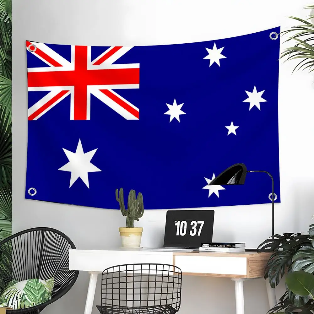 Australia Flags Custom Wall Hanging Background Art Banner For Bedroom Home Living Room Outdoor Decor
