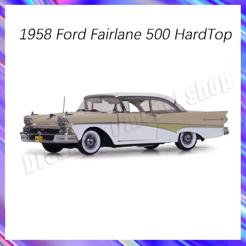 

1958 Ford Fairlane 500 HardTop 1:18 Die-Cast Model Car Collection Toy Car Gifts Wholesale