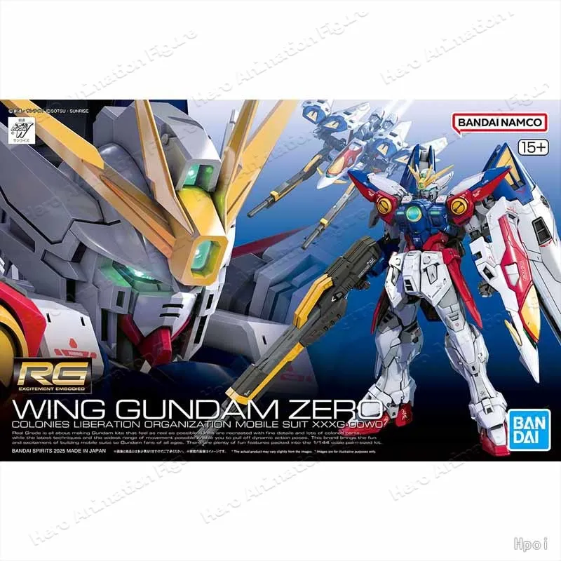 

Bandai Original MODEL KIT GUNDAM RG 1/144 WING GUNDAM ZERO Anime Action Figure Assembly Model Toys Model Gifts For boys 130mm