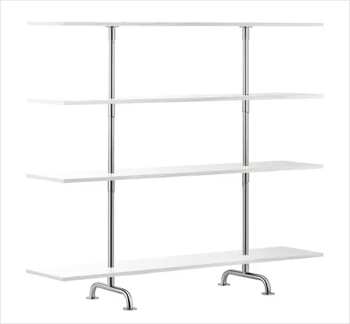 

Valley and modern Bauhaus shelf black three-story wall shelf display magazine rack stainless steel shelf retro