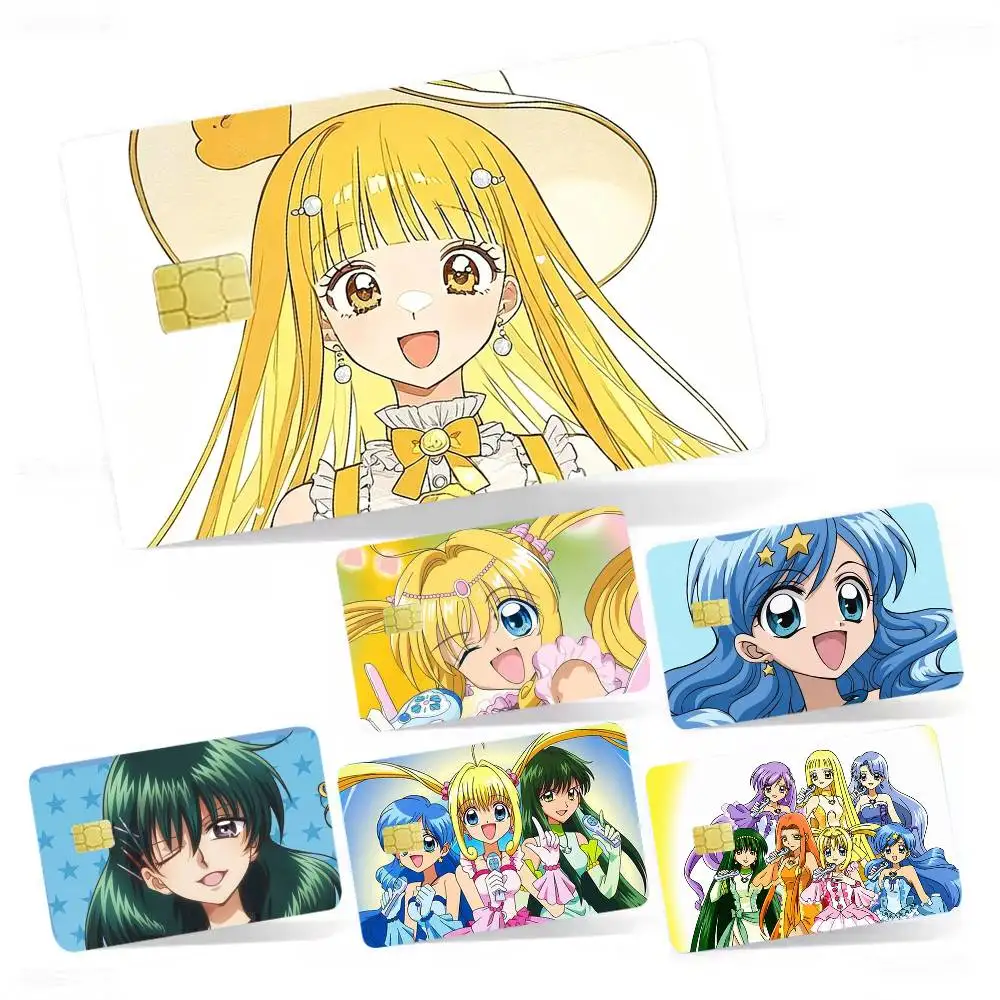 M-Mermaid Melody Pichi Pitch 4pcs 1Set Card Stickers Small Waterproof Chip 4PCS Card Sticker Anti-Scratch