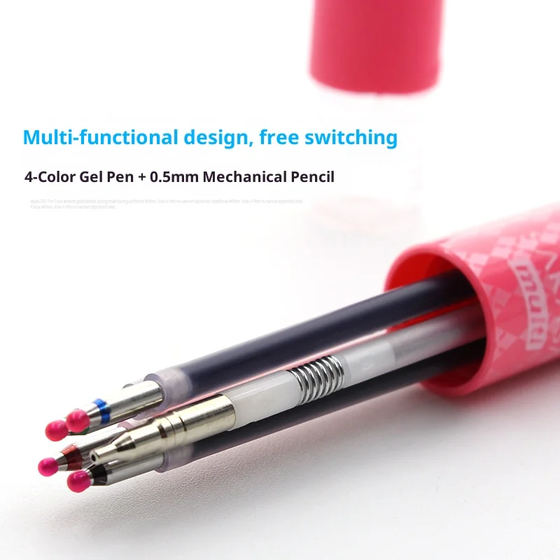 ZEBRA J4SA11 قلم جل متعدد الوظائف 4 ألوان وقلم رصاص ميكانيكي 0.5 مم، ملاحظات تصنيف امتحان الطلاب القرطاسية اليابانية #6