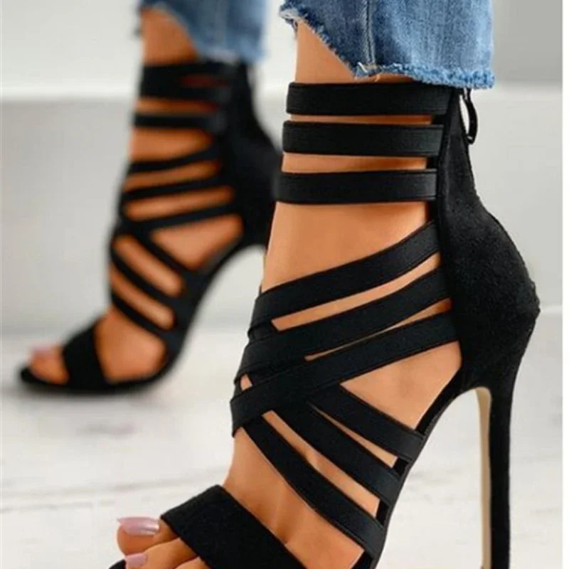 2022 New Summer Women\'s Shoes Sexy Open Toe Gladiator Shoes Women\'s High Heels Dress Party Wedding High Heels Sandals