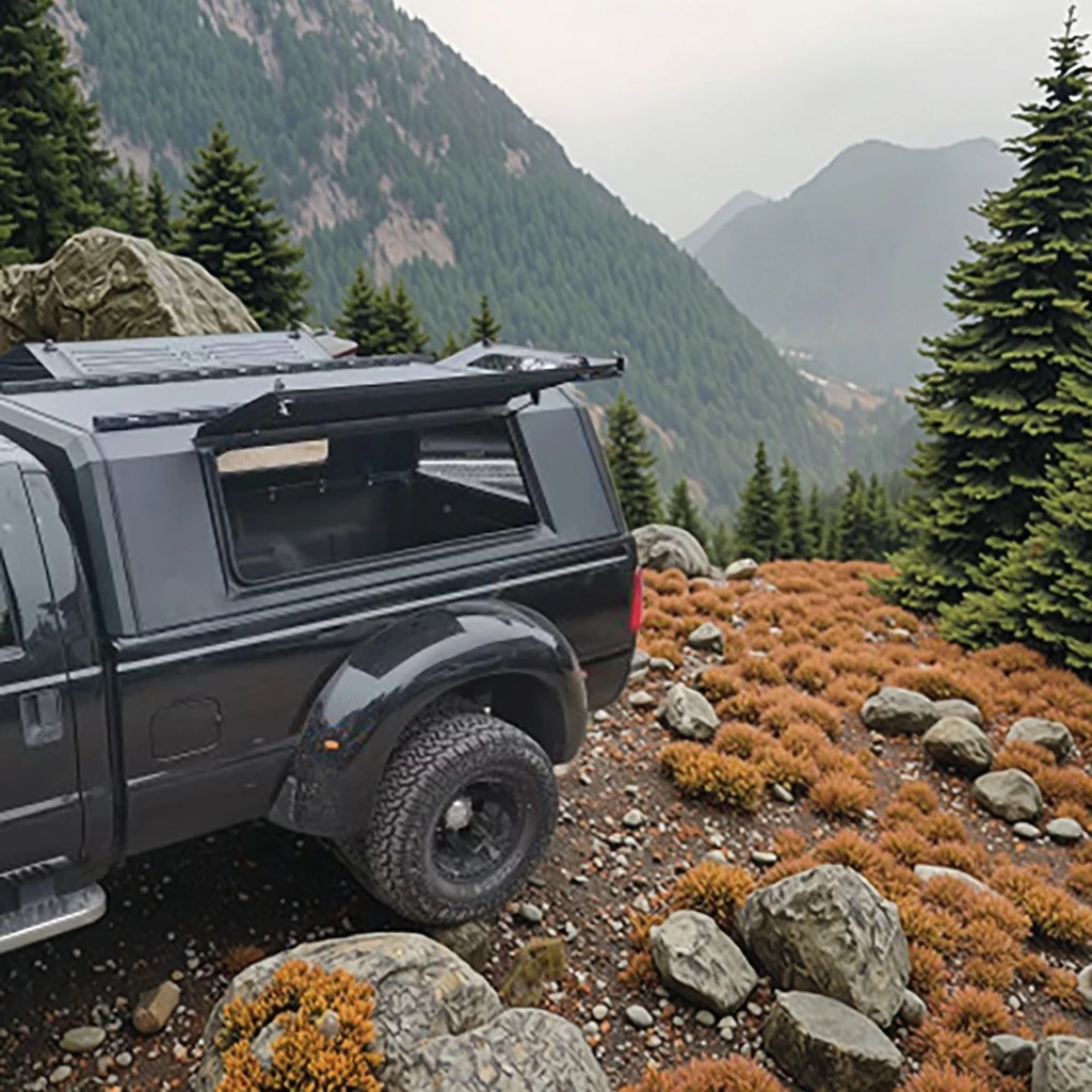 

High Quality Aluminum Alloy Tonneau Cover Waterproof Truck Roof Canopy for Ford F-150 Half-Height Foldable Off-Road Pickup