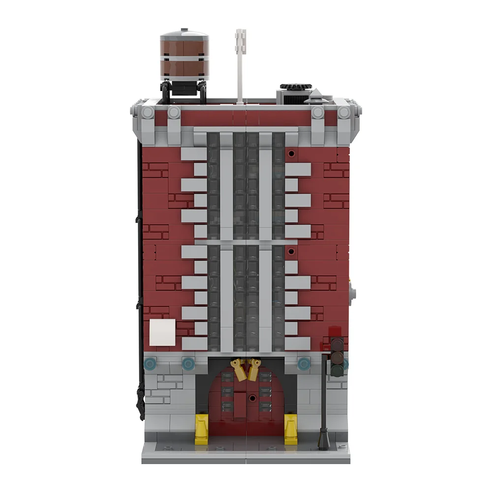 شركة MOC Ghostbustersed Firehouse 8 مكعبات بناء نموذج Firehouse Company 8 ألعاب تجميع الطوب لعرض الشارع المعمارية
