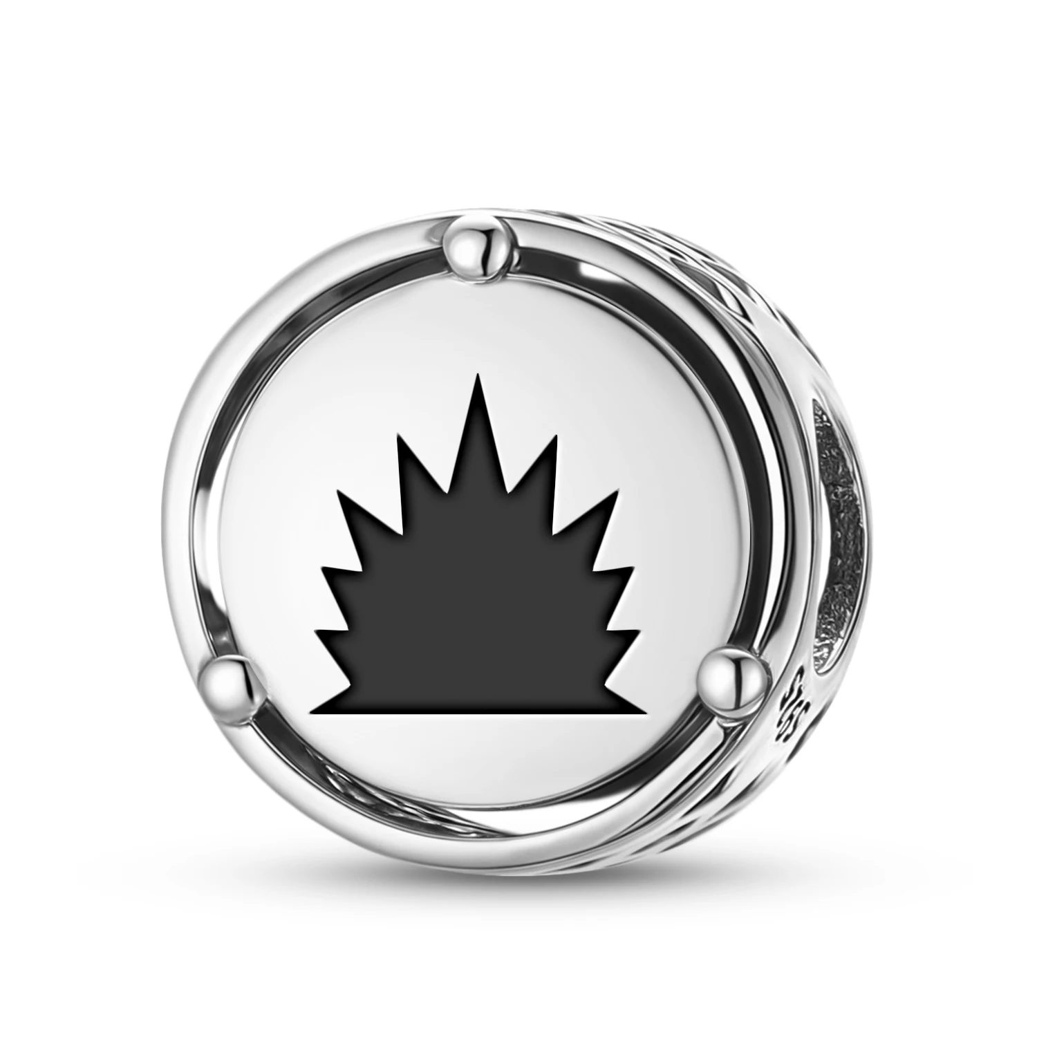 Abalorio de Plata de Ley 925 con Diseño Adinkra Owia a Repue, Compatible con Pulseras Originales, Accesorios de Joyería DIY, Abalorio Familiar