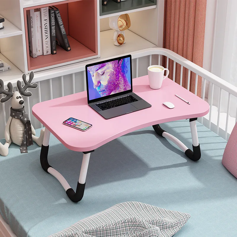 Folding Computer Desk, Multifunctional Folding Table for Bed, Lazy Student Dormitory Small Table