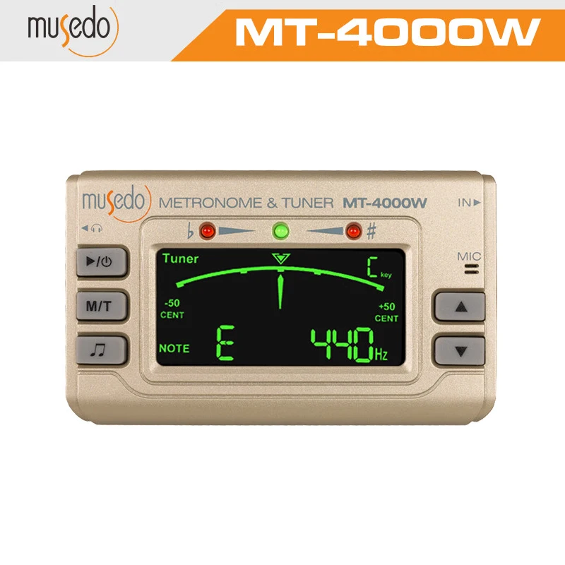 MUSEDO MT-4000W Metronome Tuner 2 in 1  For Flute Saxophone Black Pipe Flute Wind Instruments